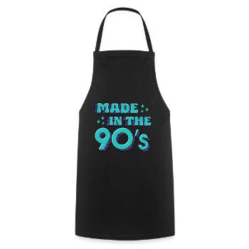 Made in the 90s / 90s retro design - Cooking Apron - black - Front - AI Model Male 185 dark (185cm)