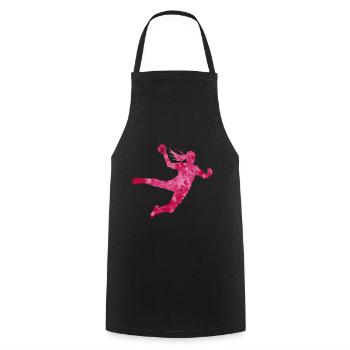 Handball féminin Sport joueuse de hand - Tablier de cuisine - noir - Devant - AI Model Male 185 dark (185cm)