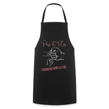Metz Papa Et Fils Messins Pour La Vie Fierté - Tablier de cuisine - noir - Devant - AI Model Male 185 dark (185cm)