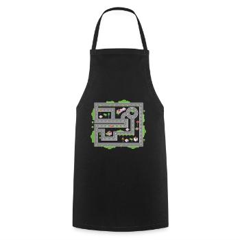 Play Cars on Daddy's Back Dad Massage - Cooking Apron - black - Front - AI Model Male 185 dark (185cm)