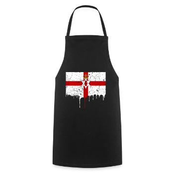 Nordirland Flagge - Kochschürze - Schwarz - Vorne - AI Model Male 185 dark (185cm)