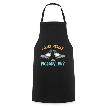 Pigeons Pigeons Pigeon Lovers Gift - Cooking Apron - black - Front - AI Model Male 185 dark (185cm)