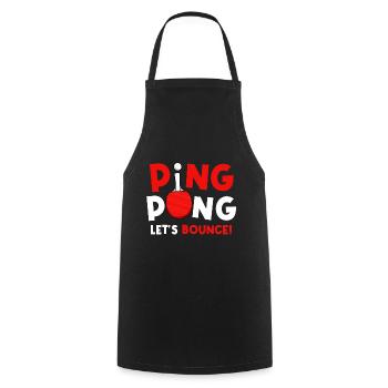Ping Pong Let's Bounce - Table Tennis - Tablier de cuisine - noir - Devant - AI Model Male 185 dark (185cm)