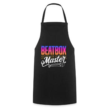 Beatbox Master Beatboxer Mic Vocal Percussion Beat - Kochschürze - Schwarz - Vorne - AI Model Male 185 dark (185cm)