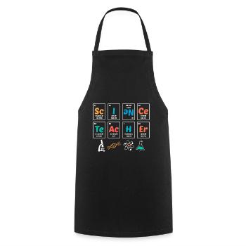Tableau périodique des professeurs de sciences - Tablier de cuisine - noir - Devant - AI Model Male 185 dark (185cm)