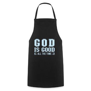 Gott ist Gut Kirche Glaube Christentum Heilig - Kochschürze - Schwarz - Vorne - AI Model Male 185 dark (185cm)