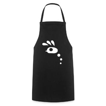 Funny chicken head skeleton with flowers - Cooking Apron - black - Front - AI Model Male 185 dark (185cm)