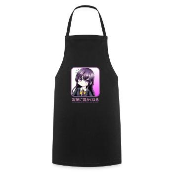 Die Reise von Gleichgültigkeit zu Liebe: Tsundere - Kochschürze - Schwarz - Vorne - AI Model Male 185 dark (185cm)