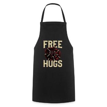 Free Hugs - Cooking Apron - black - Front - AI Model Male 185 dark (185cm)