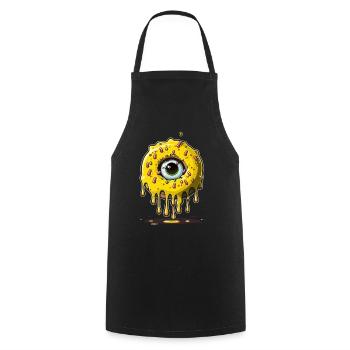 Monster-Augen-Donut - Kochschürze - Schwarz - Vorne - AI Model Male 185 dark (185cm)