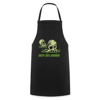 Tentacules d’horreur en haute mer - Tablier de cuisine - noir - Devant - AI Model Male 185 dark (185cm)