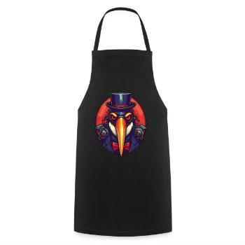 Cool Gangster Penguin - Cooking Apron - black - Front - AI Model Male 185 dark (185cm)