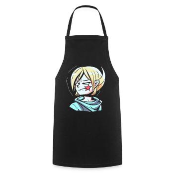 Met by Anime: Manga Anime Girl - Cooking Apron - black - Front - AI Model Male 185 dark (185cm)