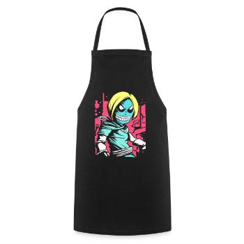 I Live and Die for Anime - Cooking Apron - black - Front - AI Model Male 185 dark (185cm)