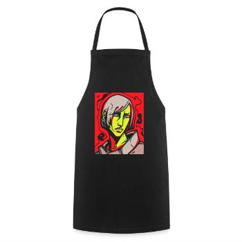 Un mec d’anime cool et beau - Tablier de cuisine - noir - Devant - AI Model Male 185 dark (185cm)