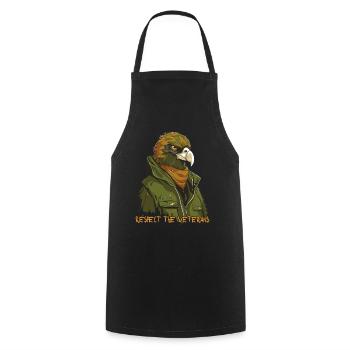 Respect for the Veterans: Eagle Veteran - Cooking Apron - black - Front - AI Model Male 185 dark (185cm)