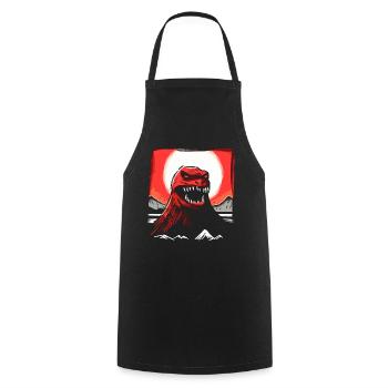 Red Sun Japan: Grunge Prince of Monsters - Cooking Apron - black - Front - AI Model Male 185 dark (185cm)