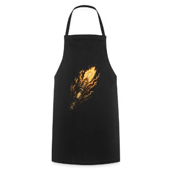 Burning Spark Plug for Car Tuning Gasoline Brothers - Cooking Apron - black - Front - AI Model Male 185 dark (185cm)