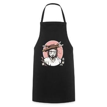 Sakura Blossoms Japan Ghosts Zombie - Cooking Apron - black - Front - AI Model Male 185 dark (185cm)