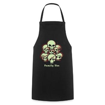 Family ties - Cooking Apron - black - Front - AI Model Male 185 dark (185cm)