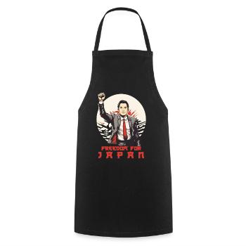 Freedom for Japan - Cooking Apron - black - Front - AI Model Male 185 dark (185cm)