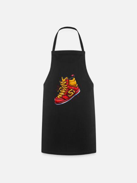Baskets de dessin animé - Tablier de cuisine - noir