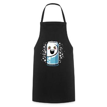 Cheerful Lemonade Can - Cooking Apron - black - Front - AI Model Male 185 dark (185cm)