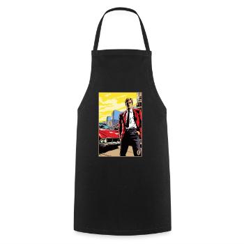 Popart Cartoon Dream Époux M. Bel Homme - Tablier de cuisine - noir - Devant - AI Model Male 185 dark (185cm)