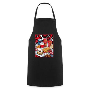 Sugar Donuts, Sweet Lemonade, Candy and Fast - Cooking Apron - black - Front - AI Model Male 185 dark (185cm)
