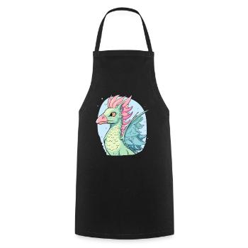 Un dragon aigle de dessin animé - Tablier de cuisine - noir - Devant - AI Model Male 185 dark (185cm)