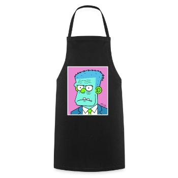 Elections are coming - politician zombies are excited - Cooking Apron - black - Front - AI Model Male 185 dark (185cm)