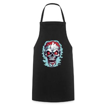 Another zombie skull - Cooking Apron - black - Front - AI Model Male 185 dark (185cm)