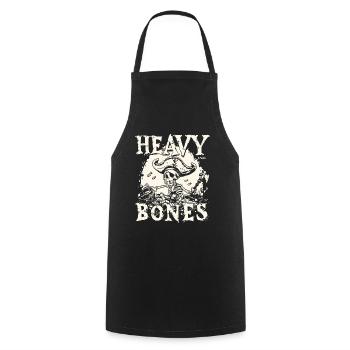 Heavy Bones : Trésor de pirate et Pirate - Tablier de cuisine - noir - Devant - AI Model Male 185 dark (185cm)