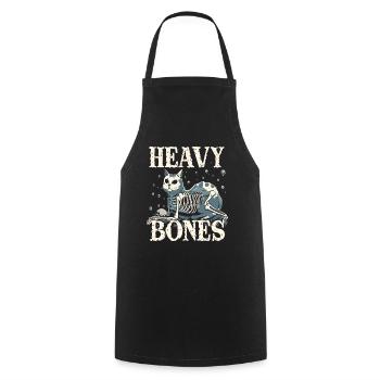 Heavy Boned Cat - Cooking Apron - black - Front - AI Model Male 185 dark (185cm)