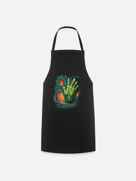 Die Verlies Zombie Hand - Kochschürze - Schwarz