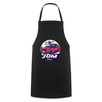 Japanese Classic: Retro JDM Sports Car - Cooking Apron - black - Front - AI Model Male 185 dark (185cm)
