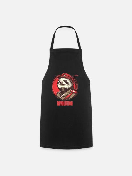 Parodie Communisme Paresseux Camarade Révolution - Tablier de cuisine - noir
