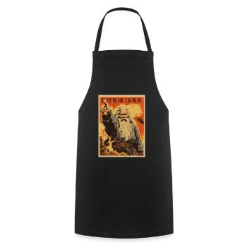 Parody of Japanese Magicians: Magical Fantasy - Cooking Apron - black - Front - AI Model Male 185 dark (185cm)
