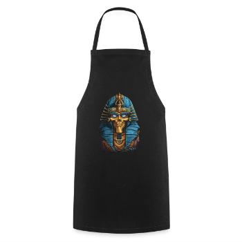 Pharaon égyptien super cool et funky - Tablier de cuisine - noir - Devant - AI Model Male 185 dark (185cm)