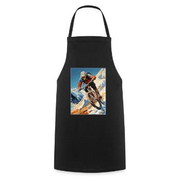 VTT super cool plein d’action - Tablier de cuisine - noir - Devant - AI Model Male 185 dark (185cm)