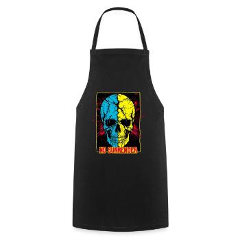 The Shattered Skull, No Surrender - Cooking Apron - black - Front - AI Model Male 185 dark (185cm)