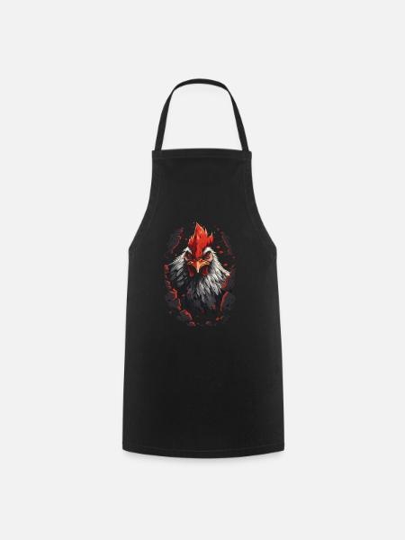 Briser les murs : un coq fort - Tablier de cuisine - noir