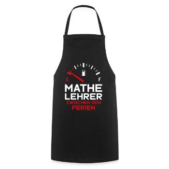 MATHELEHRER FERIEN SCHULE MATHEMATIK LEHRER - Kochschürze - Schwarz - Vorne - AI Model Male 185 dark (185cm)