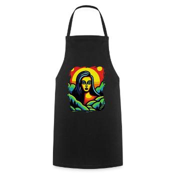 The goddess of nature - Cooking Apron - black - Front - AI Model Male 185 dark (185cm)