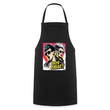 Pop music culture and 80s freak - Cooking Apron - black - Front - AI Model Male 185 dark (185cm)