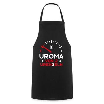 MUTTERTAG UROMA VON 2 URENKELN URENGELN UROMA - Kochschürze - Schwarz - Vorne - AI Model Male 185 dark (185cm)