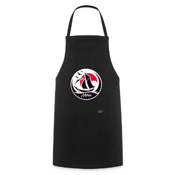 Say hello and sail by boat - Cooking Apron - black - Front - AI Model Male 185 dark (185cm)