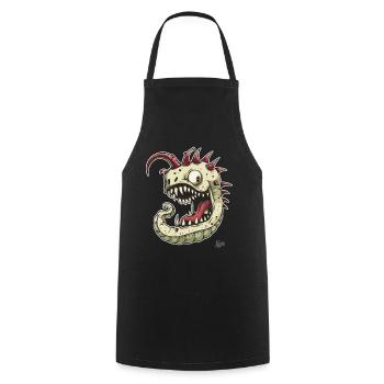 A strong, strange monster worm - Cooking Apron - black - Front - AI Model Male 185 dark (185cm)