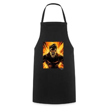 Super Anger Hero: The Heroic Outbreak - Cooking Apron - black - Front - AI Model Male 185 dark (185cm)