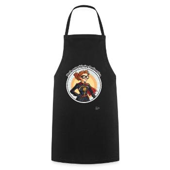 Marie, our radioactive heroine - Cooking Apron - black - Front - AI Model Male 185 dark (185cm)
